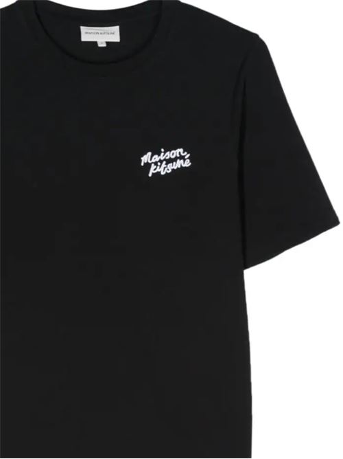 T-shirt  in jersey stretch di cotone nero  Maison Kitsuné | MW00126KJ0119O197